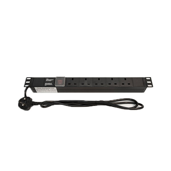 Cabinet PDU-5WAY 1U 19inch 5way PDU UK Plug